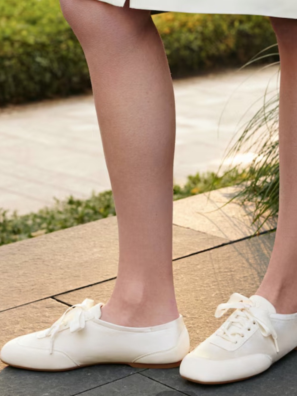 Cristina VIVAIA Ribbon Lace-Up Women's Fashion Sneakers